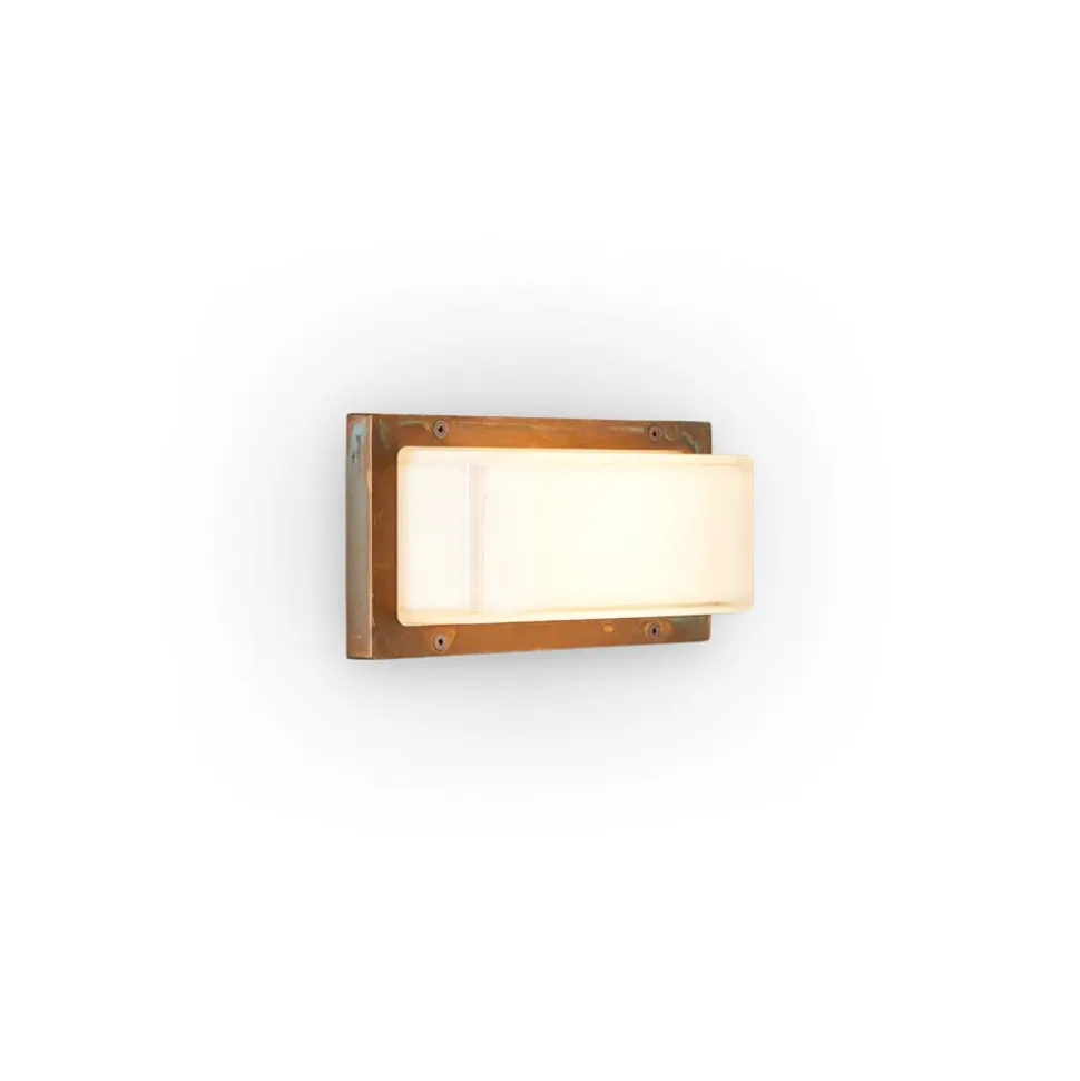 Buitenwandlamp Ice Cubic 3410, messing antiek