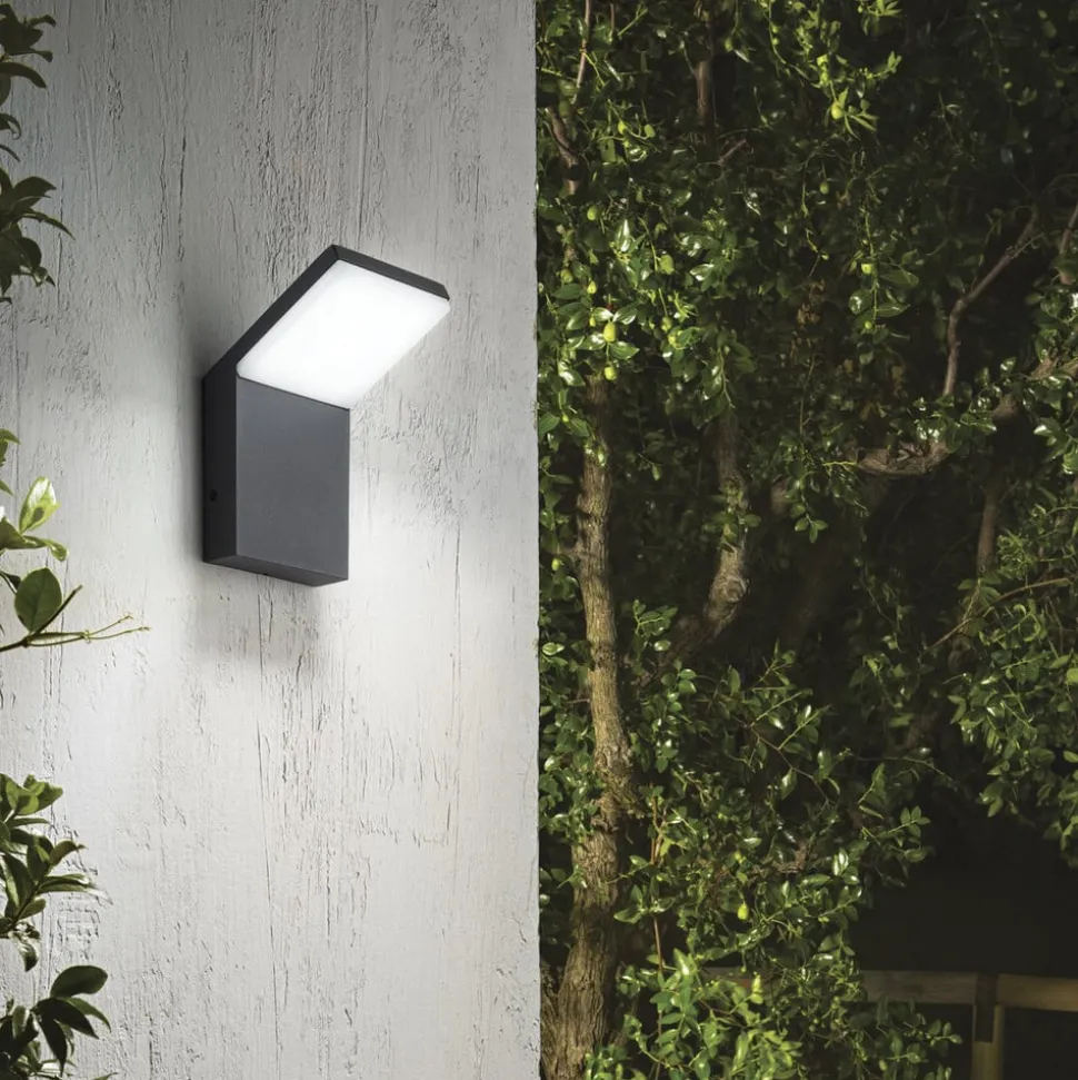 Buitenwandlamp Ideal Lux Style antraciet, aluminium, 4.000 K