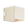 Buitenwandlamp Iseo, beige, breedte 10 cm, sensor