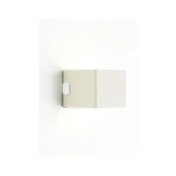 Buitenwandlamp Iseo, beige, breedte 10 cm, sensor