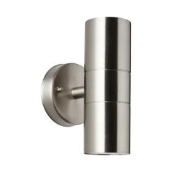 Buitenwandlamp Jandy up/down roestvrij staal gekleurd, metaal, GU10