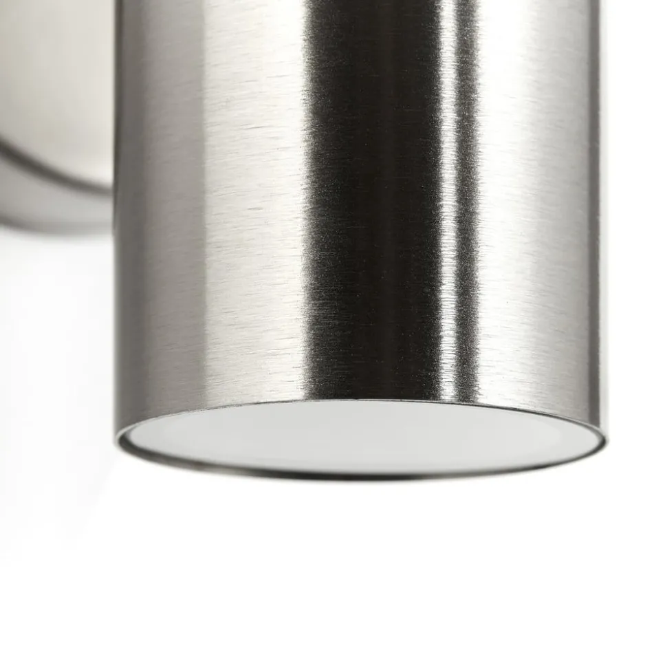 Buitenwandlamp Jandy up/down roestvrij staal gekleurd, metaal, GU10