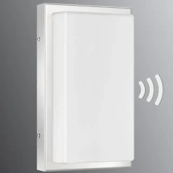 Buitenwandlamp Julea, roestvrij staal, bewegingsmelder