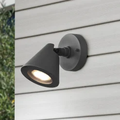 Buitenwandlamp Kaveri van aluminium, antraciet