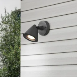 Buitenwandlamp Kaveri van aluminium, antraciet