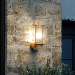 Buitenwandlamp Linton, messing