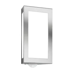 Buitenwandlamp Long van roestvrij staal met sensor