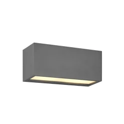 Buitenwandlamp Mayenne, antraciet, up- & downlight, hoekig