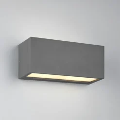 Buitenwandlamp Mayenne, antraciet, up- & downlight, hoekig