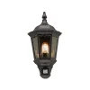 Buitenwandlamp Medstead, sensor, zwart