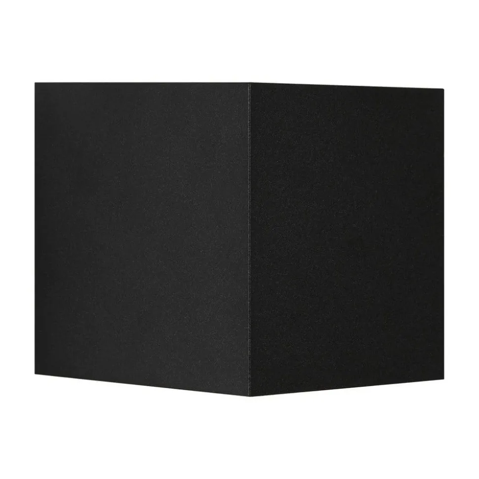 Buitenwandlamp Milda kubi, zwart, omhoog/omlaag, aluminium