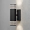 Buitenwandlamp Modena, 2-lamps, zwart