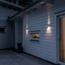 Buitenwandlamp Modena Round, rond, wit