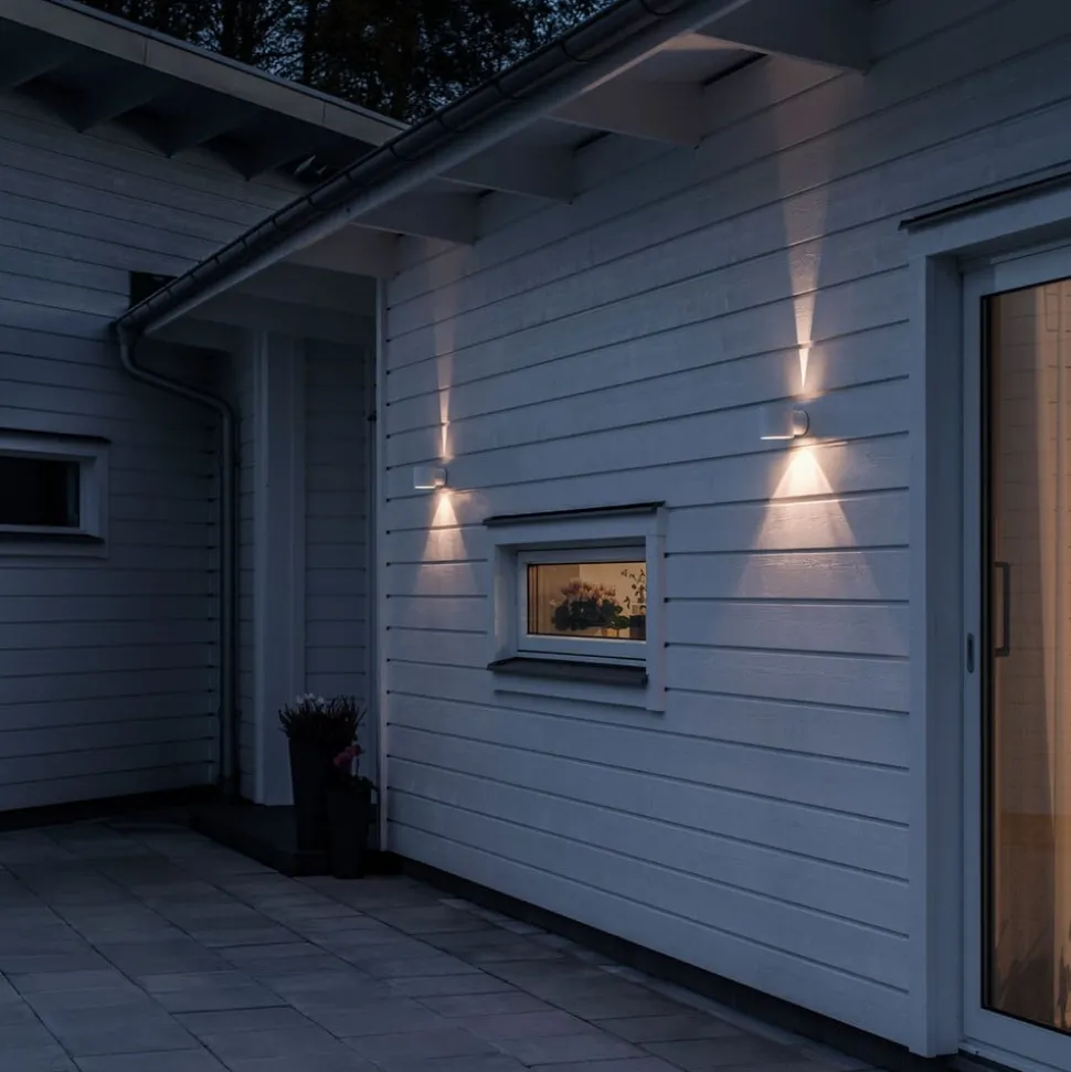 Buitenwandlamp Modena Round, rond, wit