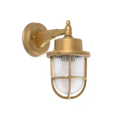 Buitenwandlamp Nahir v. messing zeewaterbestendig