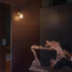 Buitenwandlamp Nahir v. messing zeewaterbestendig