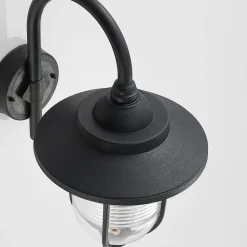 Buitenwandlamp Naisha, diffusser met groeven