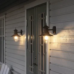 Buitenwandlamp Napoli, roestbruin