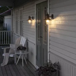 Buitenwandlamp Napoli, roestbruin