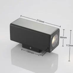 Buitenwandlamp Nati, IP54, GU10, hoekig