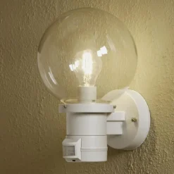 Buitenwandlamp NEMI met bewegingsmelder, wit