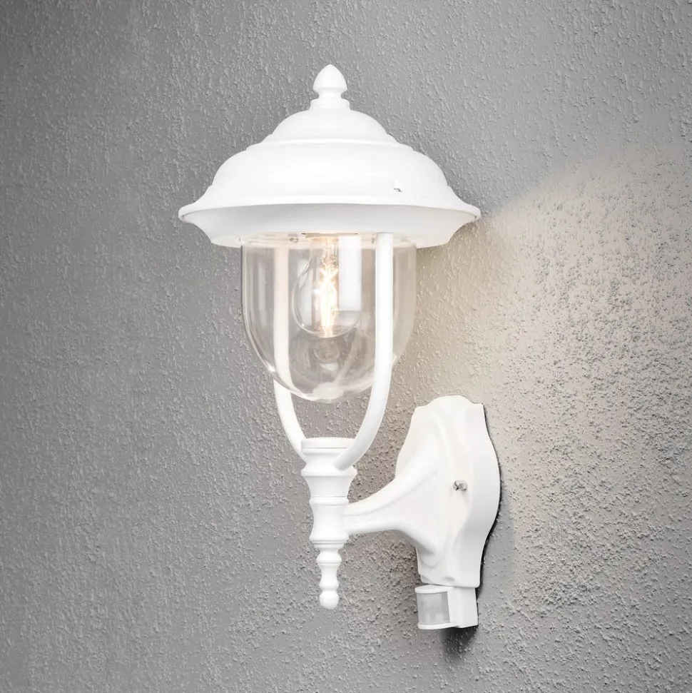 Buitenwandlamp PARMA met bewegingsmelder, wit