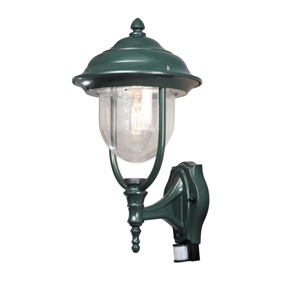 Buitenwandlamp PARMA met bewegingsmelder, groen