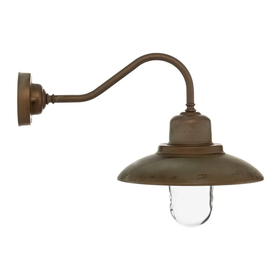 Buitenwandlamp Patio, messing-koper antiek