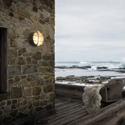 Buitenwandlamp Polperro, messing