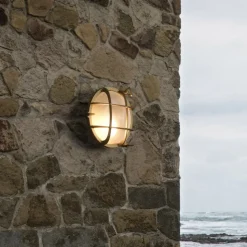 Buitenwandlamp Polperro, messing