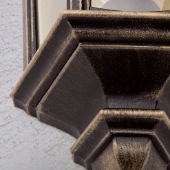 Buitenwandlamp Puchberg, direct, zwart-goud