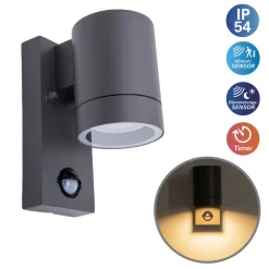 Buitenwandlamp Rombe met sensor, 1-lamp