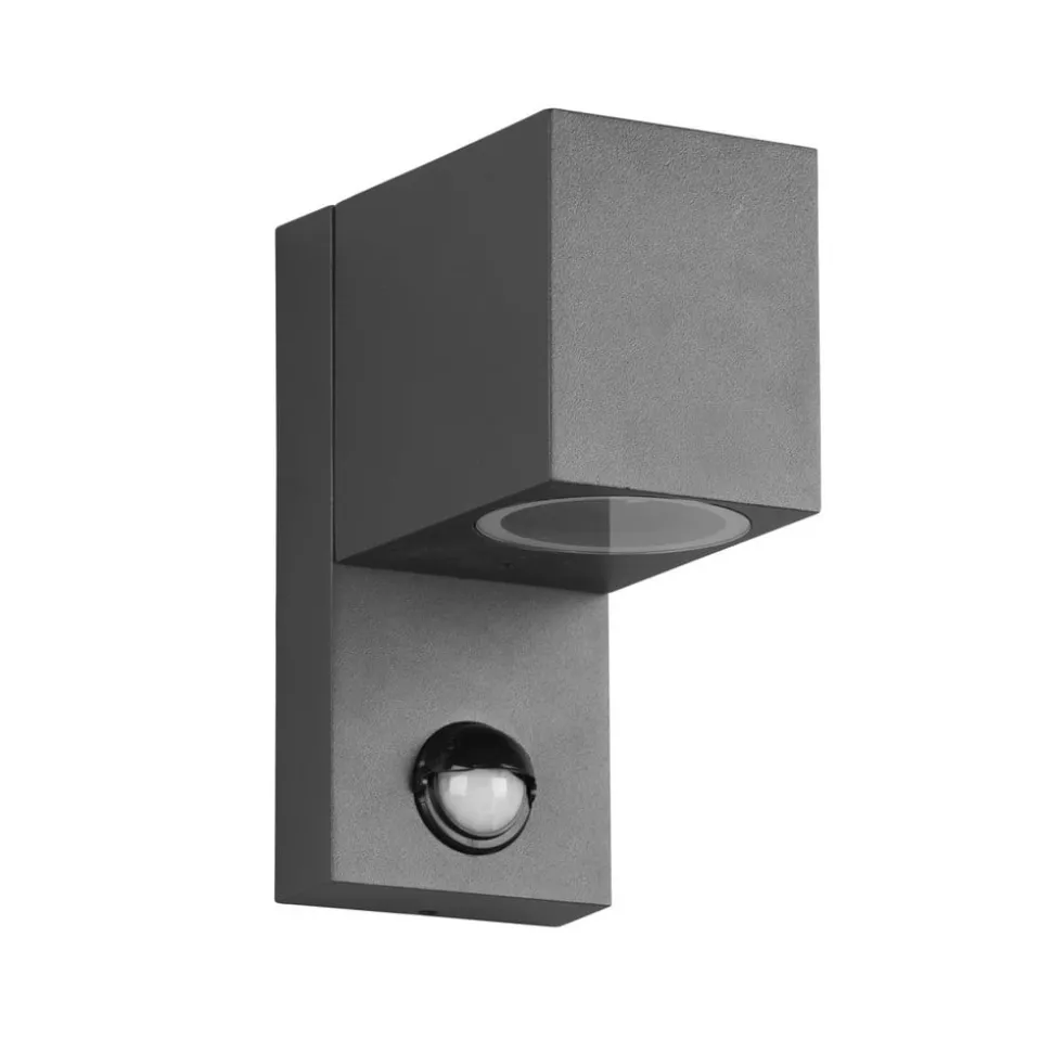 Buitenwandlamp Roya 1-lamp sensor hoekig antraciet