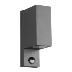 Buitenwandlamp Roya 2-lamps sensor, hoekig