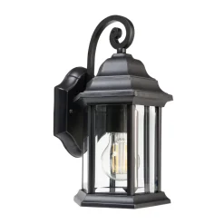 Buitenwandlamp Saiph, E27, zwart