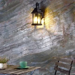 Buitenwandlamp Saiph, E27, zwart