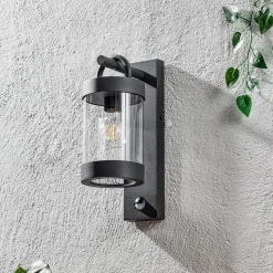 Buitenwandlamp Sambesi, bewegingssensor, antraciet