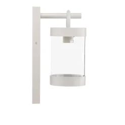 Buitenwandlamp Sambesi met schemersensor, wit