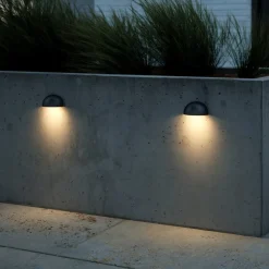 Buitenwandlamp Scorpius van kunststof, zwart