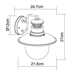Buitenwandlamp Sella van roestkleurige staal