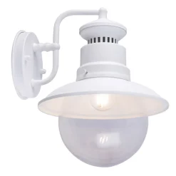Buitenwandlamp Sella van mat-witte staal