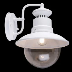 Buitenwandlamp Sella van mat-witte staal