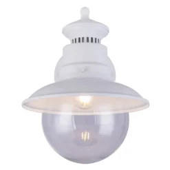 Buitenwandlamp Sella van mat-witte staal