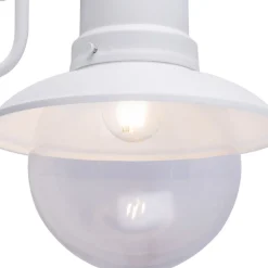 Buitenwandlamp Sella van mat-witte staal