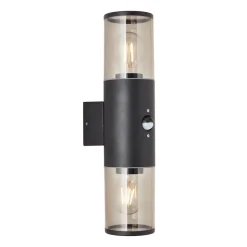 Buitenwandlamp Sergioro, 2-lamps met sensor
