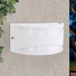 Buitenwandlamp Shell, wit