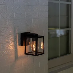 Buitenwandlamp Shiva lantaarn met helder glas