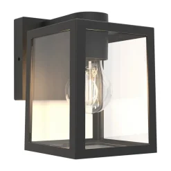 Buitenwandlamp Shiva lantaarn met helder glas