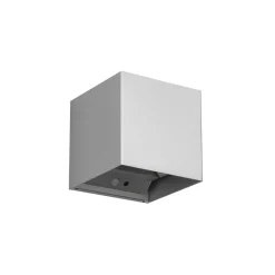 Buitenwandlamp Talent, titaniumkleurig, breedte 10 cm, sensor