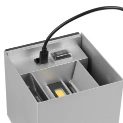 Buitenwandlamp Talent, titaniumkleurig, breedte 10 cm, sensor